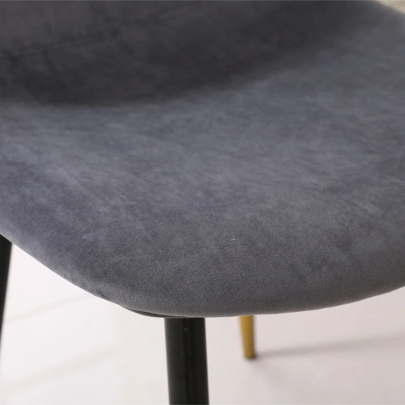 Modern Style 5-Piece Dining Set with Round Table and 4 Velvet Upholstered Chairs