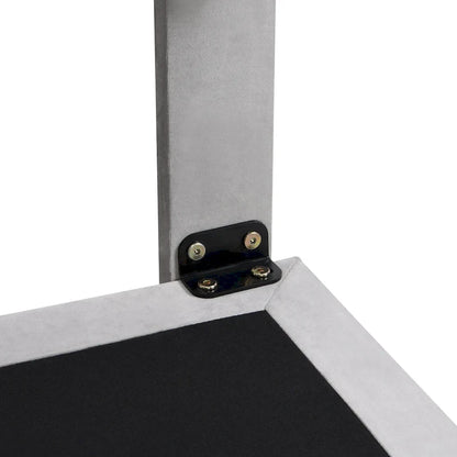 Queen Velvet Floating Bed with Sensor Light and Tufted Headboard