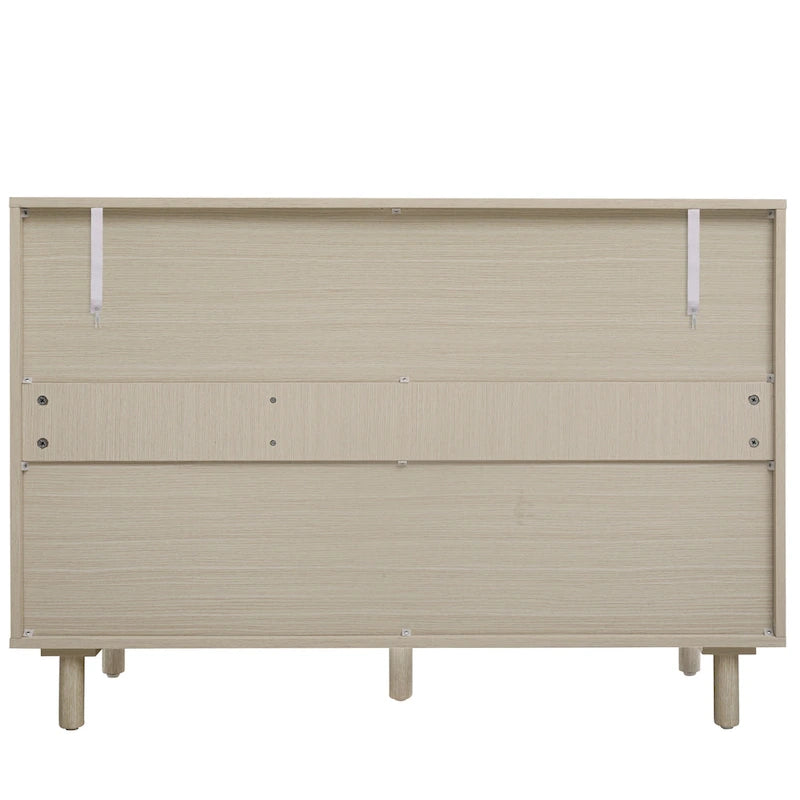 Modern 2-Door Storage Cabinet with 3 Drawers and Adjustable Shelves for Bedroom, Living Room, Study