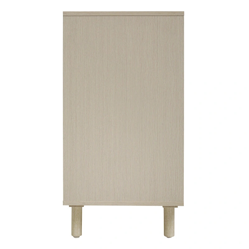 Modern 2-Door Storage Cabinet with 3 Drawers and Adjustable Shelves for Bedroom, Living Room, Study