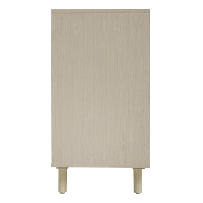 Modern 2-Door Storage Cabinet with 3 Drawers and Adjustable Shelves for Bedroom, Living Room, Study