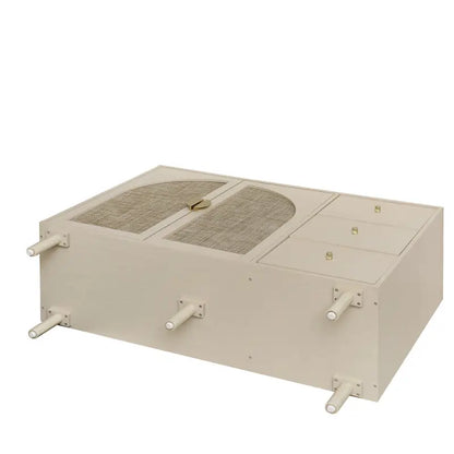 Modern 2-Door Storage Cabinet with 3 Drawers and Adjustable Shelves for Bedroom, Living Room, Study