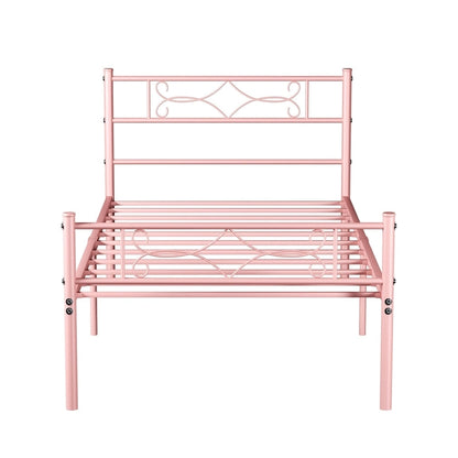 Metal Bed Frame with Headboard and Footboard- Twin/Full/Queen Size Bed