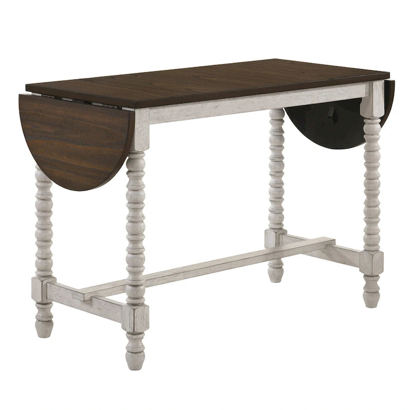 Vexl Walnut 71-inch Counter Height Table w/ Drop Leaf by Furniture of America