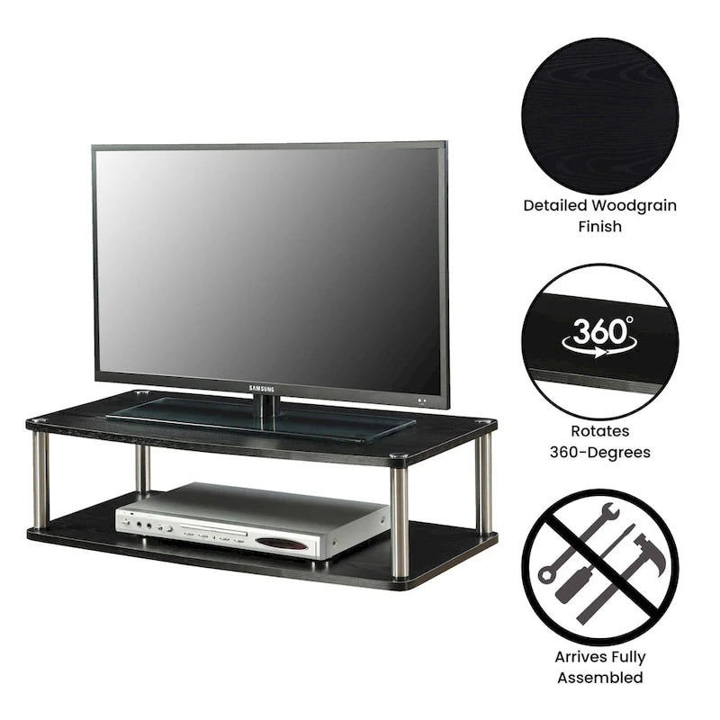 Convenience Concepts Designs2Go XL Double Tier Swivel Riser for TVs up to 37 Inches