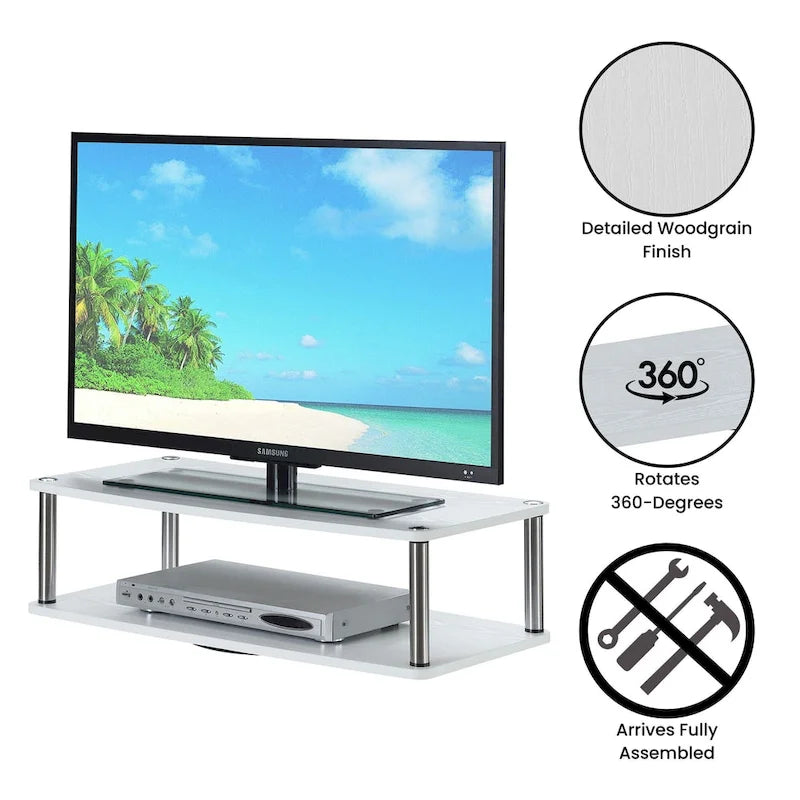 Convenience Concepts Designs2Go XL Double Tier Swivel Riser for TVs up to 37 Inches