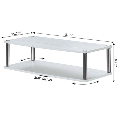 Convenience Concepts Designs2Go XL Double Tier Swivel Riser for TVs up to 37 Inches
