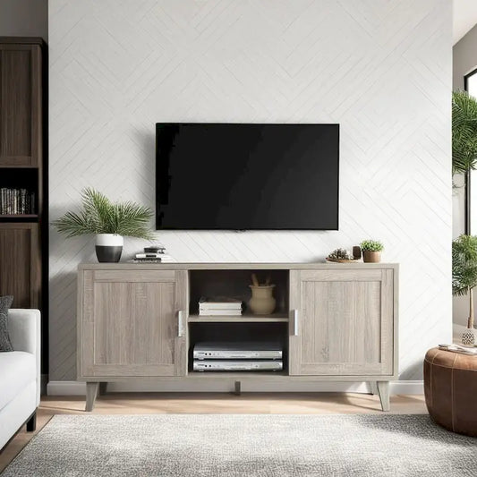Bridgevine Home Briggs Modern 60 Inch TV Stand Console for TVs up to 65 inches