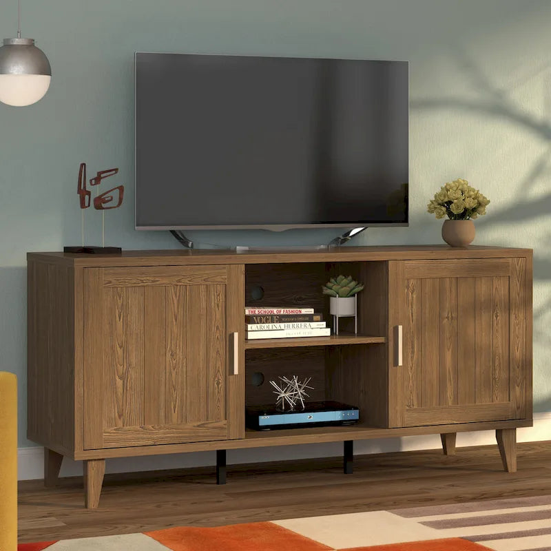 Bridgevine Home Briggs Modern 60 Inch TV Stand Console for TVs up to 65 inches