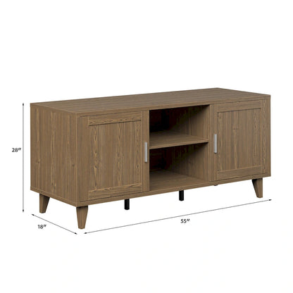 Bridgevine Home Briggs Modern 60 Inch TV Stand Console for TVs up to 65 inches