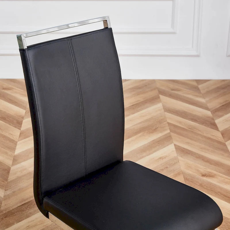 Modern Dining Chairs PU Faux Leather set of 4