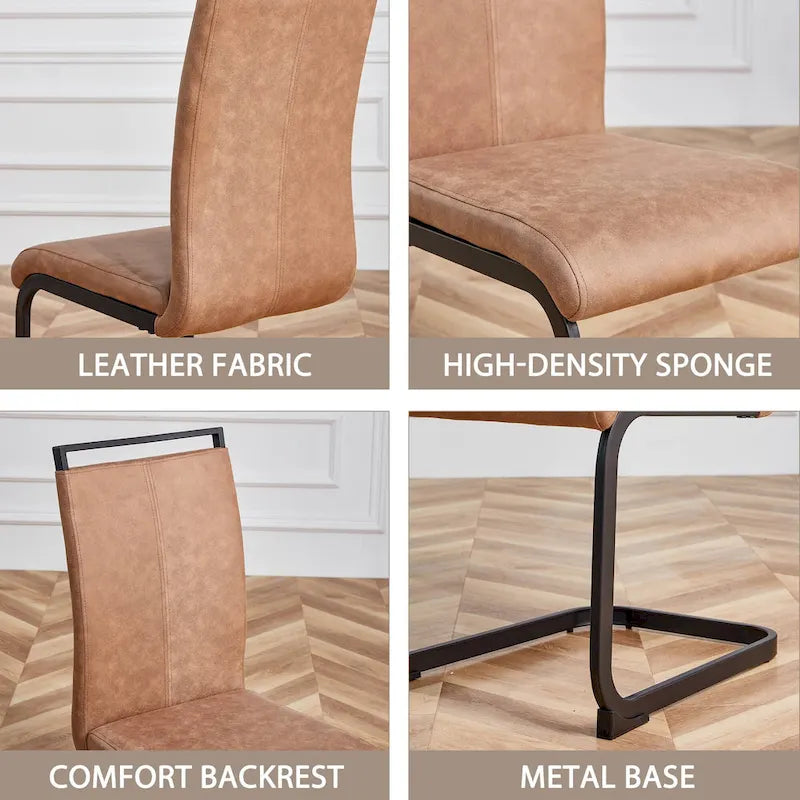 Modern Dining Chairs PU Faux Leather set of 4