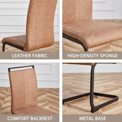 Modern Dining Chairs PU Faux Leather set of 4