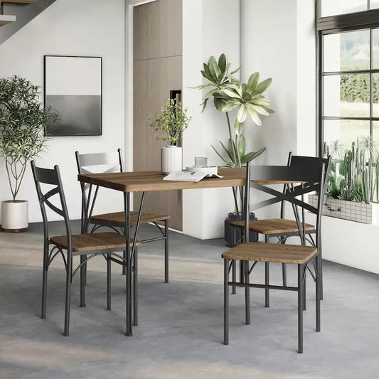 Zath Industrial Metal 5-Piece Dining Set by Furniture of America