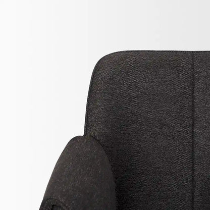 Brently Dining Chair w/ Cream Boucle Fabric & Matte Black Metal Legs