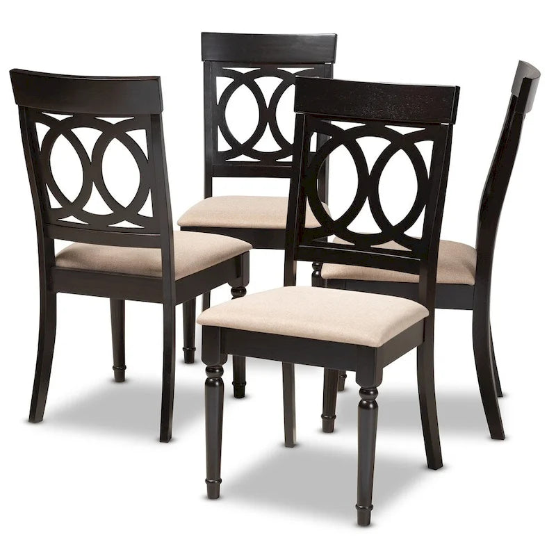 Copper Grove Taizz Modern Fabric 4-piece Dining Chair Set