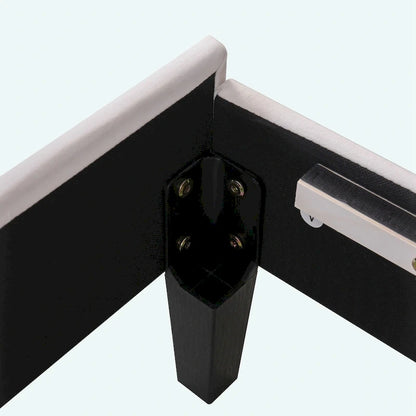 Queen Size Upholstered Platform Bed with Flower Pattern