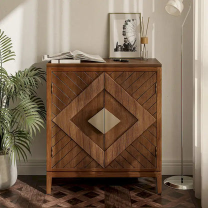 COZAYH Farmhouse Storage Dresser Accent Sideboard Wood Buffet Cabinet with 2-Door for Living Room, Hallway, Bedroom, Dining Room