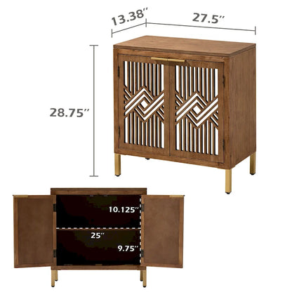 COZAYH Farmhouse Storage Dresser Accent Sideboard Wood Buffet Cabinet with 2-Door for Living Room, Hallway, Bedroom, Dining Room