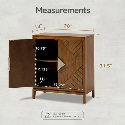 COZAYH Farmhouse Storage Dresser Accent Sideboard Wood Buffet Cabinet with 2-Door for Living Room, Hallway, Bedroom, Dining Room