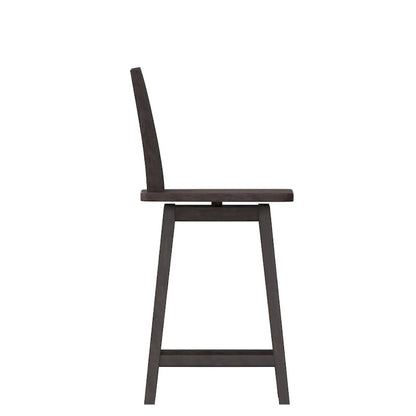 Modern Farmhouse Wooden Swivel Counter Stool