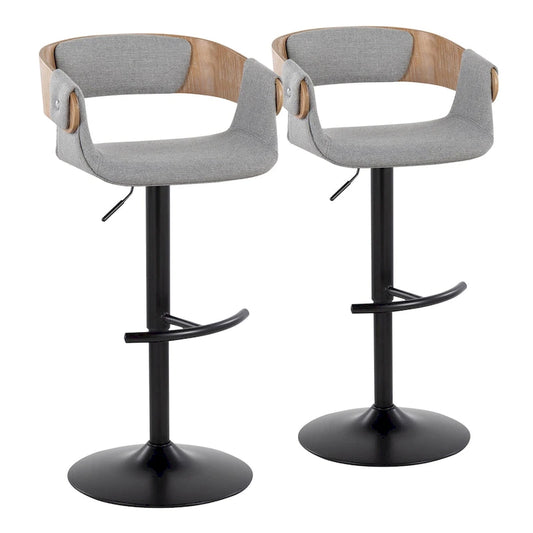 Carson Carrington Gavle Adjustable Bar Stool with Rounded T Footrest (Set of 2)