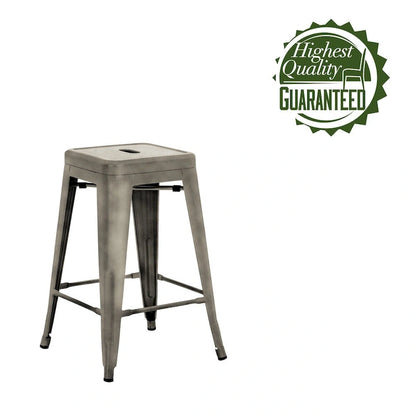 Carbon Loft Athos Indoor and Outdoor Metal Patio Counter Stool (Set of 4)