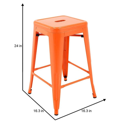 Carbon Loft Athos Indoor and Outdoor Metal Patio Counter Stool (Set of 4)