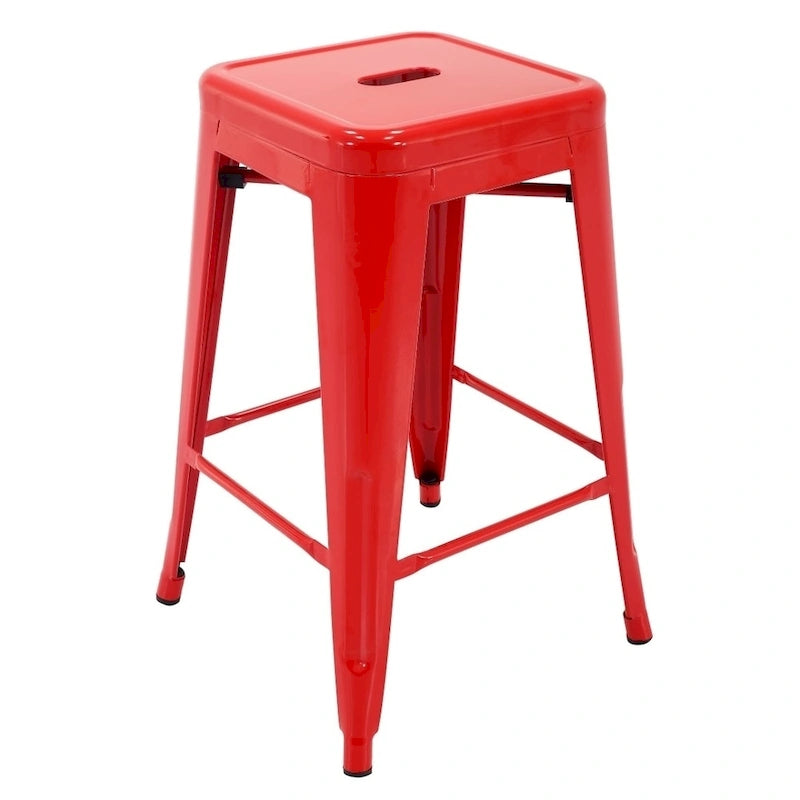 Carbon Loft Athos Indoor and Outdoor Metal Patio Counter Stool (Set of 4)