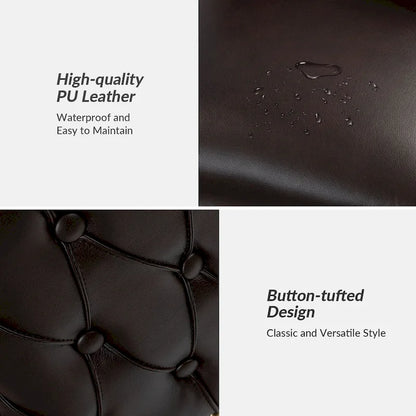 Jordan Traditional Wingback Nailhead Trim Tufted 360-degree Swivel Bar Stool Set of 2 By HULALA HOME - N/A