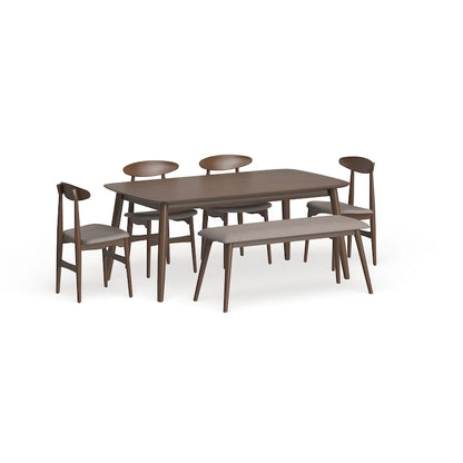 Carson Carrington Haapajarvi Mid-century Modern 6-piece Medium Oak Dining Set