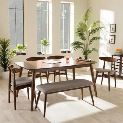 Carson Carrington Haapajarvi Mid-century Modern 6-piece Medium Oak Dining Set
