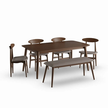 Carson Carrington Haapajarvi Mid-century Modern 6-piece Medium Oak Dining Set