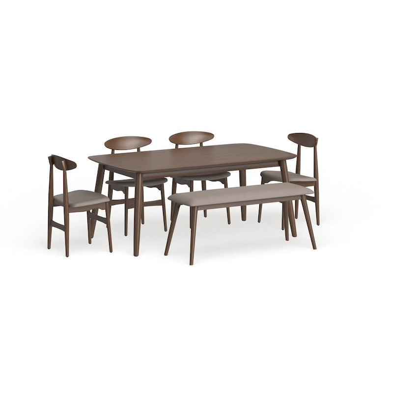 Carson Carrington Haapajarvi Mid-century Modern 6-piece Medium Oak Dining Set