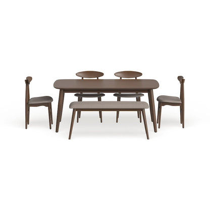 Carson Carrington Haapajarvi Mid-century Modern 6-piece Medium Oak Dining Set