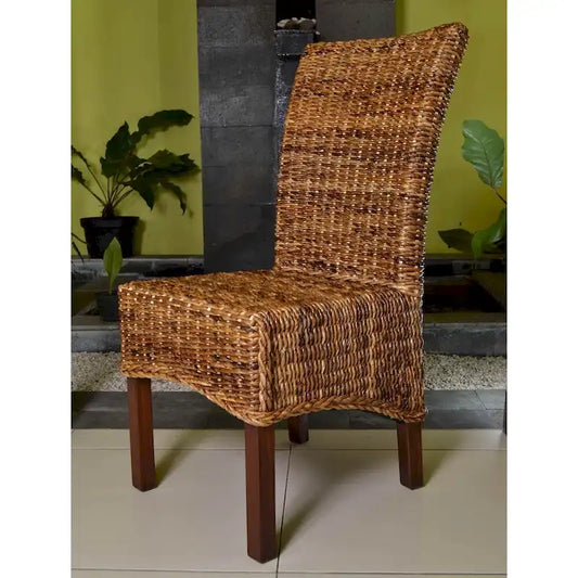 Arizona Woven Abaca/Mahogany Dining Chair (Set of 2)