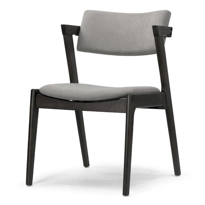Set of 2 Auden Retro Modern Black Wood Wing Chair