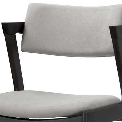 Set of 2 Auden Retro Modern Black Wood Wing Chair