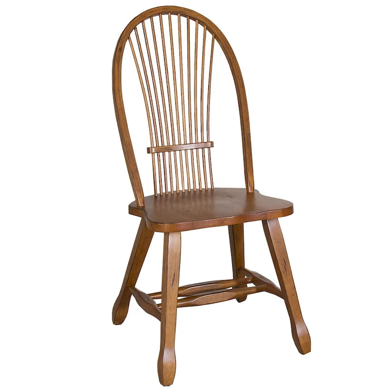 Treasures Rustic Oak 5-piece Sheaf Back Solid Top Dinette Set