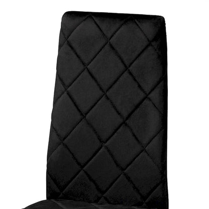 Blaise Modern Luxe and Glam 4-Piece Velvet and Metal Dining Chair Set