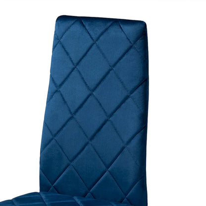 Blaise Modern Luxe and Glam 4-Piece Velvet and Metal Dining Chair Set