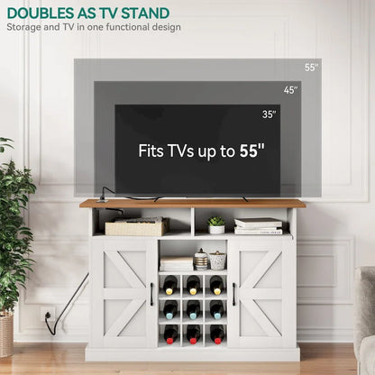 Moasis 52 Buffet Cabinet Farmhouse Coffee Bar Cabinet