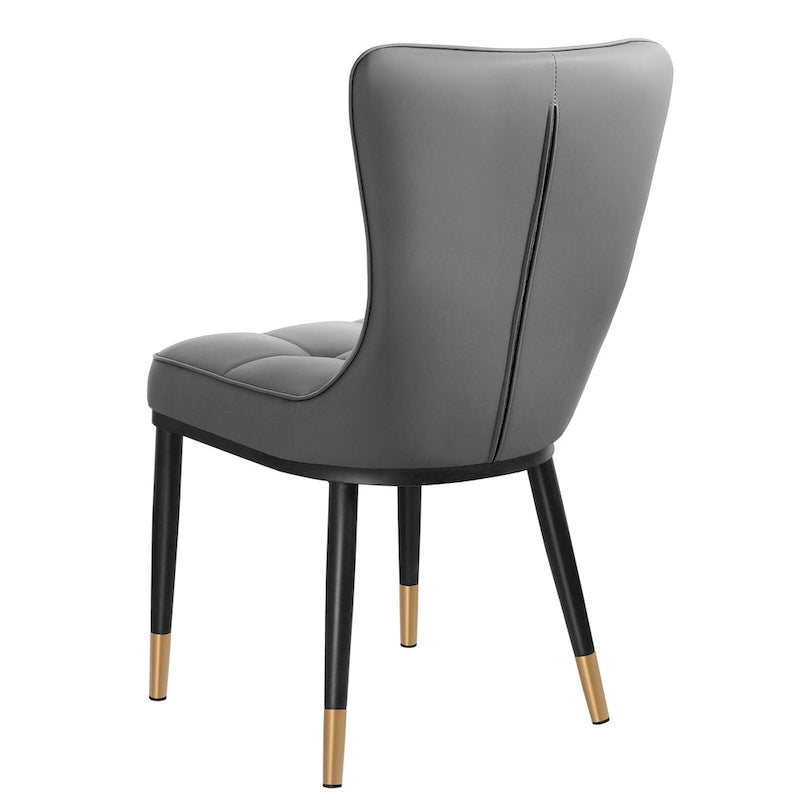 Upholstered Dining Chairs Set of 2 with Metal Legs