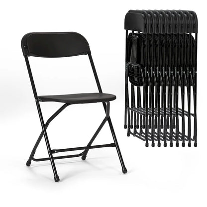 Ukuowu 10 Pack Plastic Folding Chair 350lb. Capacity for Events Office Wedding Party Picnic Kitchen Dining