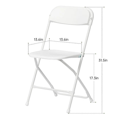 Ukuowu 10 Pack Plastic Folding Chair 350lb. Capacity for Events Office Wedding Party Picnic Kitchen Dining
