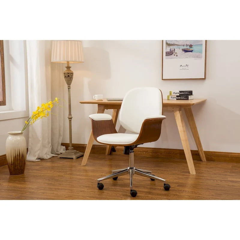 Carson Carrington Vejle Faux Leather Mid-Century Office Chair