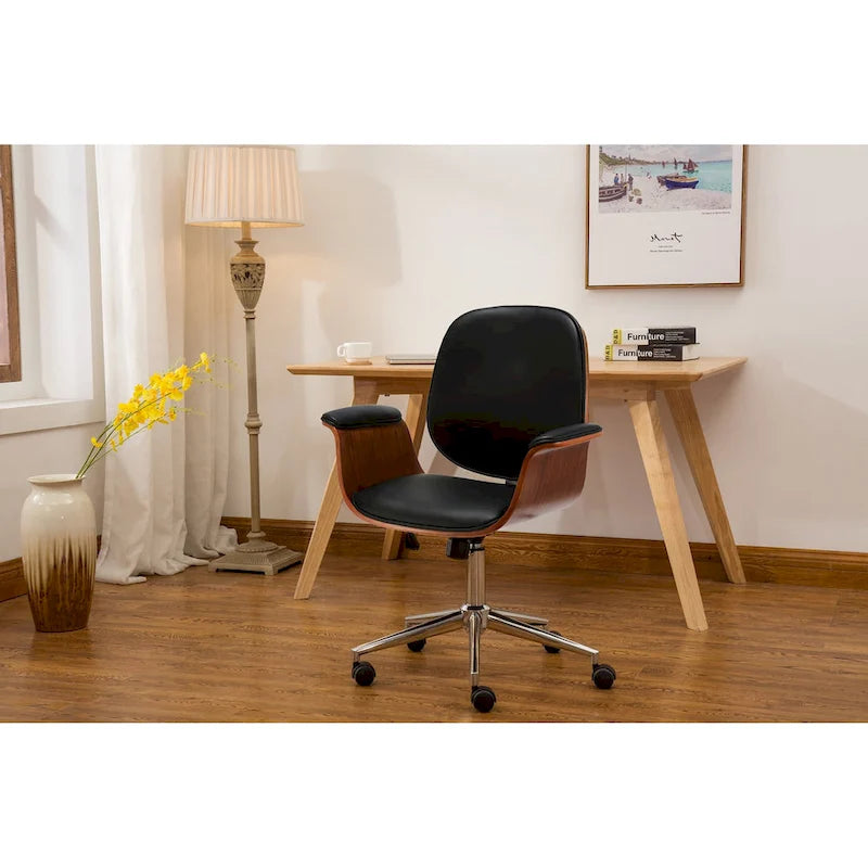 Carson Carrington Vejle Faux Leather Mid-Century Office Chair