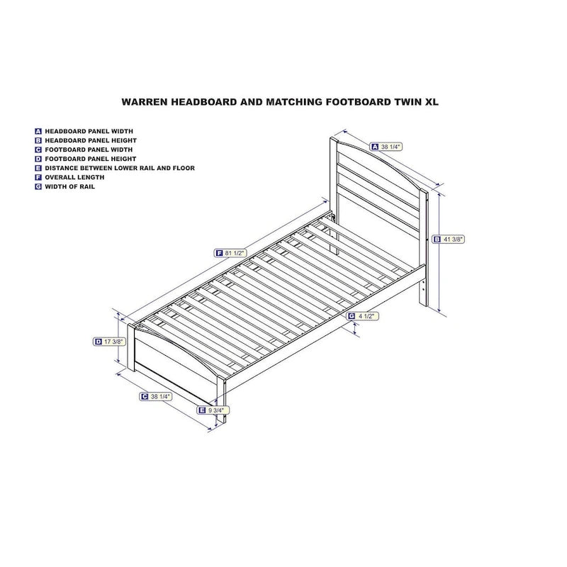 Warren Solid Wood Platform Bed with Footboard