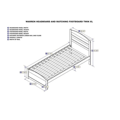 Warren Solid Wood Platform Bed with Footboard