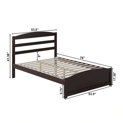 Warren Solid Wood Platform Bed with Footboard